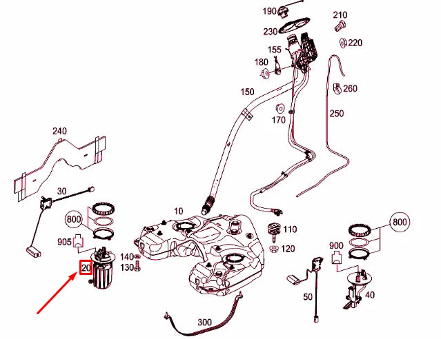 NEW MERCEDES-BENZ GLE W166 FUEL TANK DELIVERY MODULE A1664702994