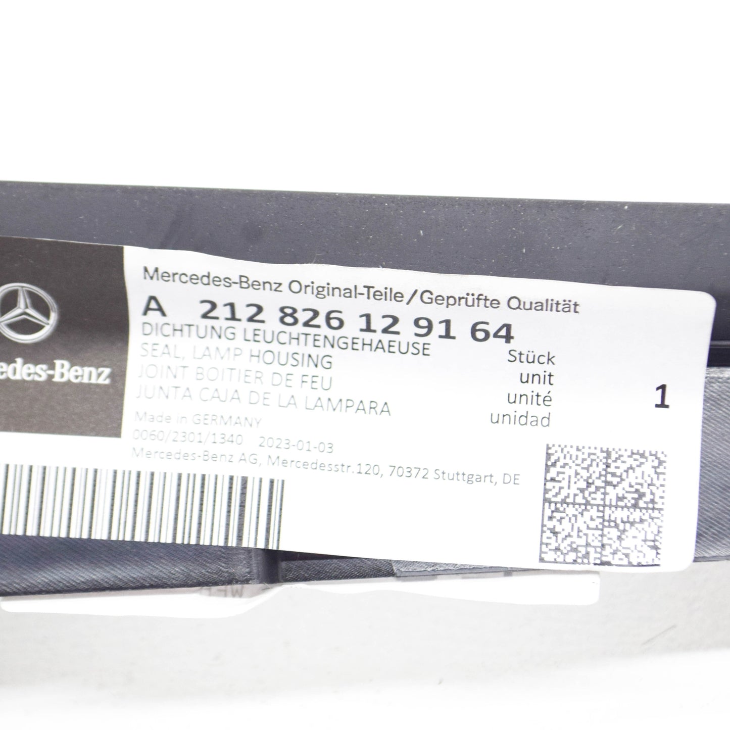 new mb e w212 front right lamp housing seal frame gasket a212826129164 original