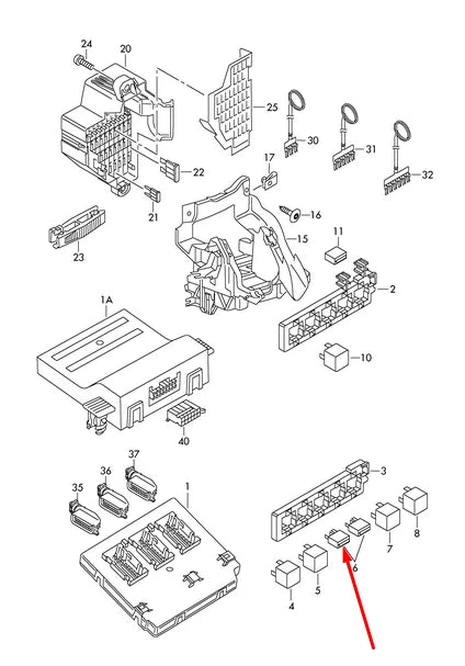 NEW VOLKSWAGEN TOUAREG 7L FUEL PUMP RELAY 4H0951253A 5.0 DIESEL ORIGINAL