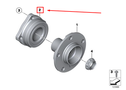 new bmw 7 f01, f02 rear wheel bearing 33406850159 6850159 original
