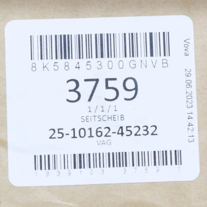 NEW AUDI A4 B8 REAR RIGHT DOOR QUARTER WINDOW 8K5845300GNVB ORIGINAL