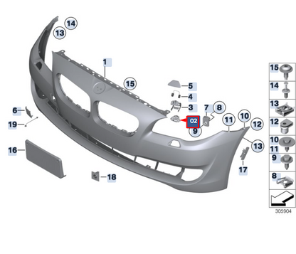 new bmw 5 f10 right dummy cover 51117207150 7207150 original