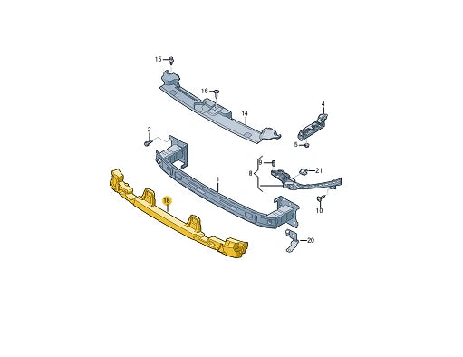 NEW AUDI A1 SPORTBACK GBA FRONT BUMPER FOAM 82A807251A