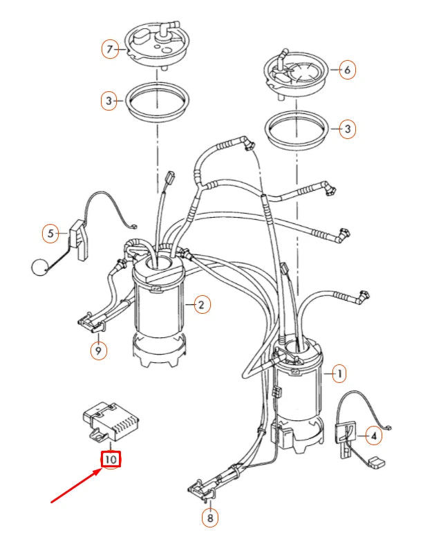 NEW VOLKSWAGEN TOUAREG 7P MK2 FUEL PUMP CONTROL UNIT 7P0906093B ORIGINAL