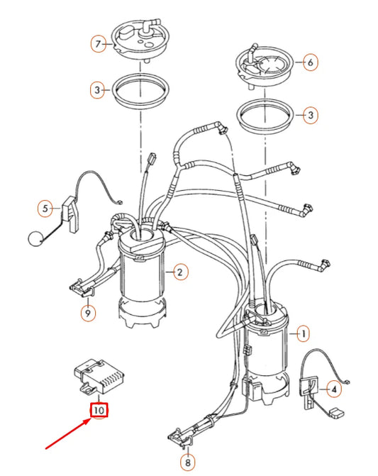 NEW VOLKSWAGEN TOUAREG 7P MK2 FUEL PUMP CONTROL UNIT 7P0906093B ORIGINAL