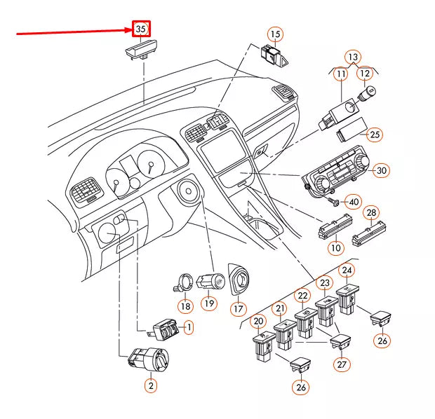 NEW VOLKSWAGEN JETTA MK6 SUN SENSOR LHD 5C7907539A