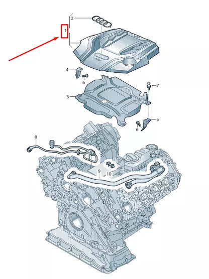 NEW AUDI A4 B9 ENGINE COVER 06M103925P ORIGINAL