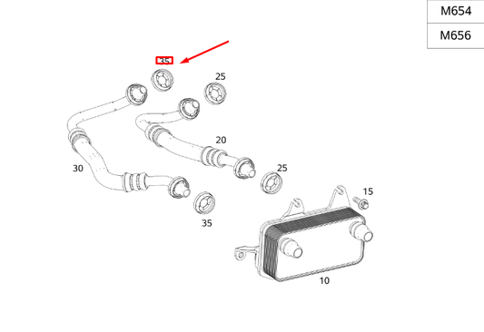 new mb e c238 return line to transmission dust cap a0019981023 original