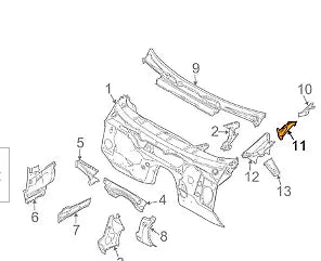 NEW BMW X3 E83 LEFT APRON COVER 51713401653 3401653 ORIGINAL
