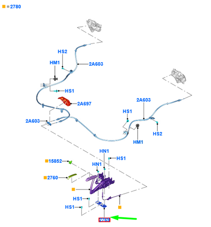 new ford kuga mk2 c520 parking brake bracket 7m51-2b716-ad 1588967 original