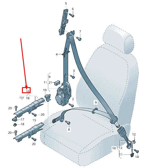 NEW AUDI A6 4A C8 FRONT LEFT SEAT BELT TENSIONER 4K8857619A