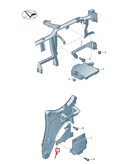 NEW VW TOUAREG 7P MK2 VOLTAGE STABILISER BRACKET 7P0959116A