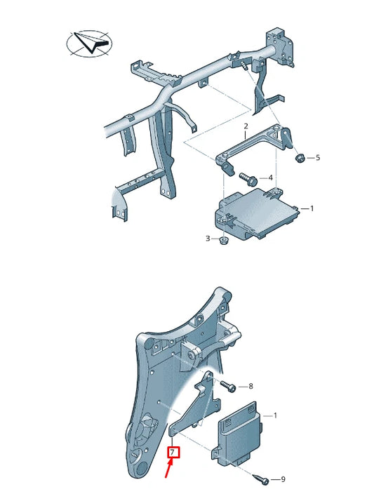 NEW VW TOUAREG 7P MK2 VOLTAGE STABILISER BRACKET 7P0959116A