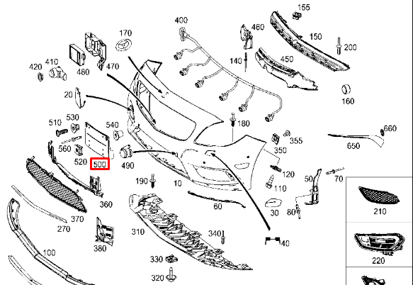 NEW MB CLA W117 FRONT BUMPER LICENSE PLATE BRACKET A1178850081 ORIGINAL