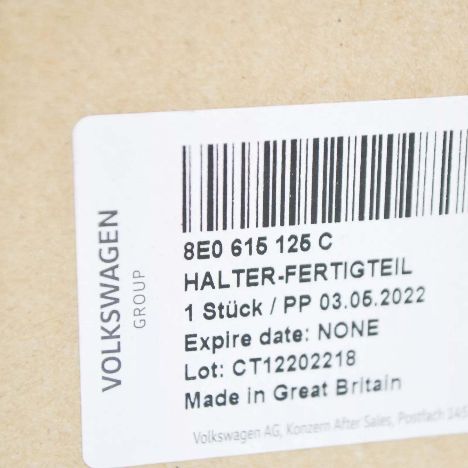 NEW AUDI A3 SPORTBACK 8P FRONT CALIPER CARRIER 8E0615125C ORIGINAL