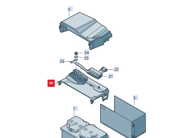 new volkswagen polo 9n fuse box holder 6q0937550f original