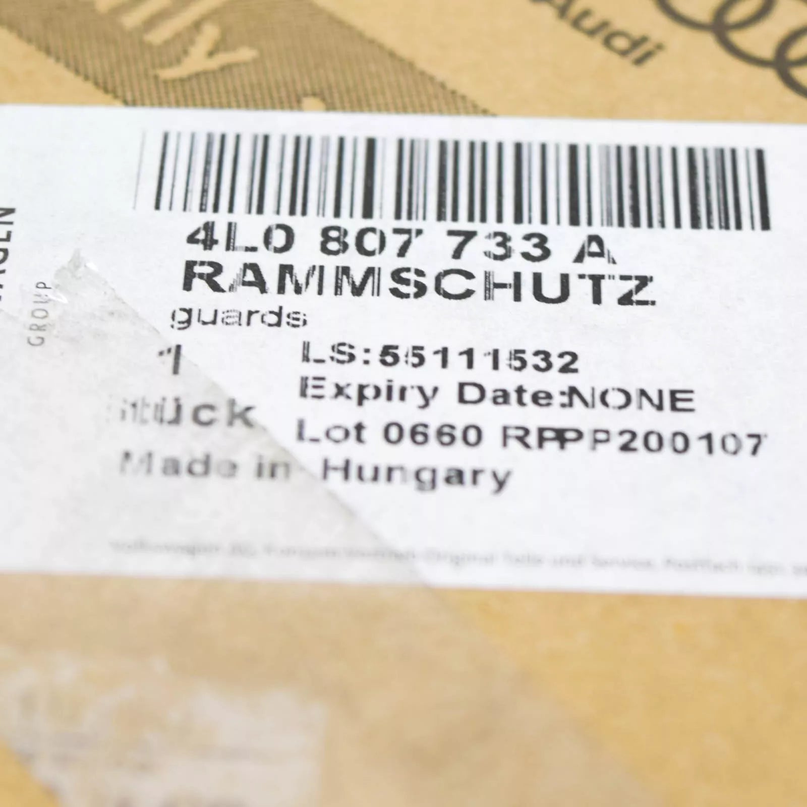 NEW AUDI Q7 4L FRONT BUMPER SKID PLATE DAMPER 4L0807733A ORIGINAL