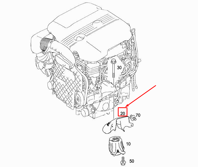 new mercedes-benz c coupe c205 right engine shield a2052410434 original