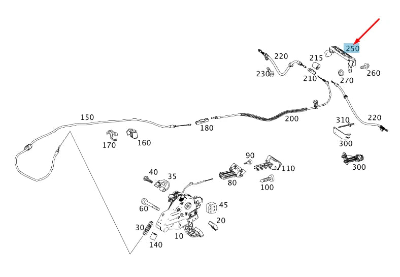 NEW MB C W204 PARKING BRAKE ON REAR SUBFRAME CARRIER A2044210006 ORIGINAL
