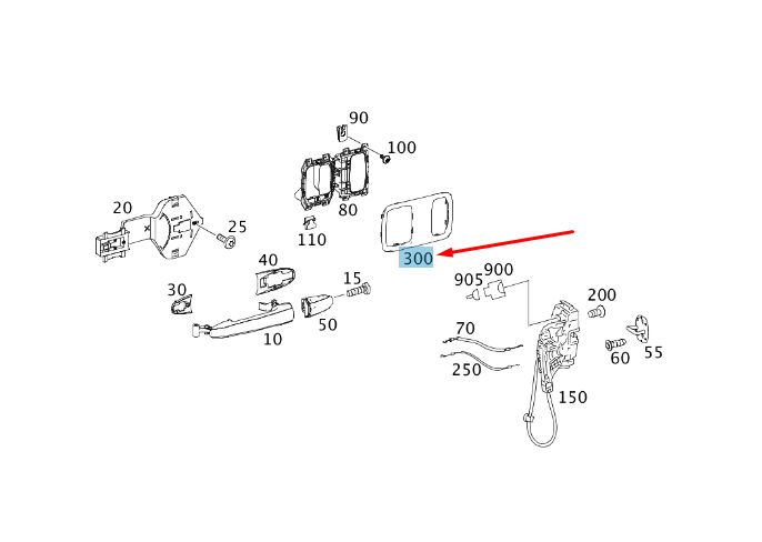 NEW MB SPRINTER W906 REAR DOOR INTERIOR LOCKING COVER A63974701879B27 ORIGINAL