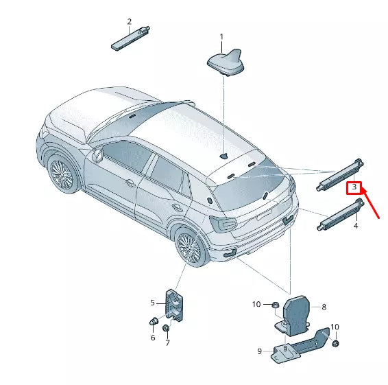 NEW AUDI A8 4H LEFT UPPER ANTENNA AMPLIFIER 81A035225F