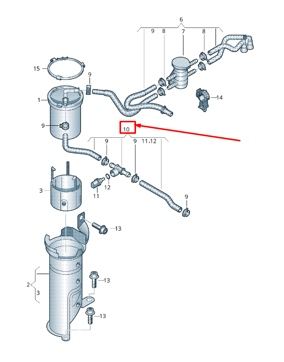 new audi a1 mk1 high pressure fuel pump pipe 6r0130307c original