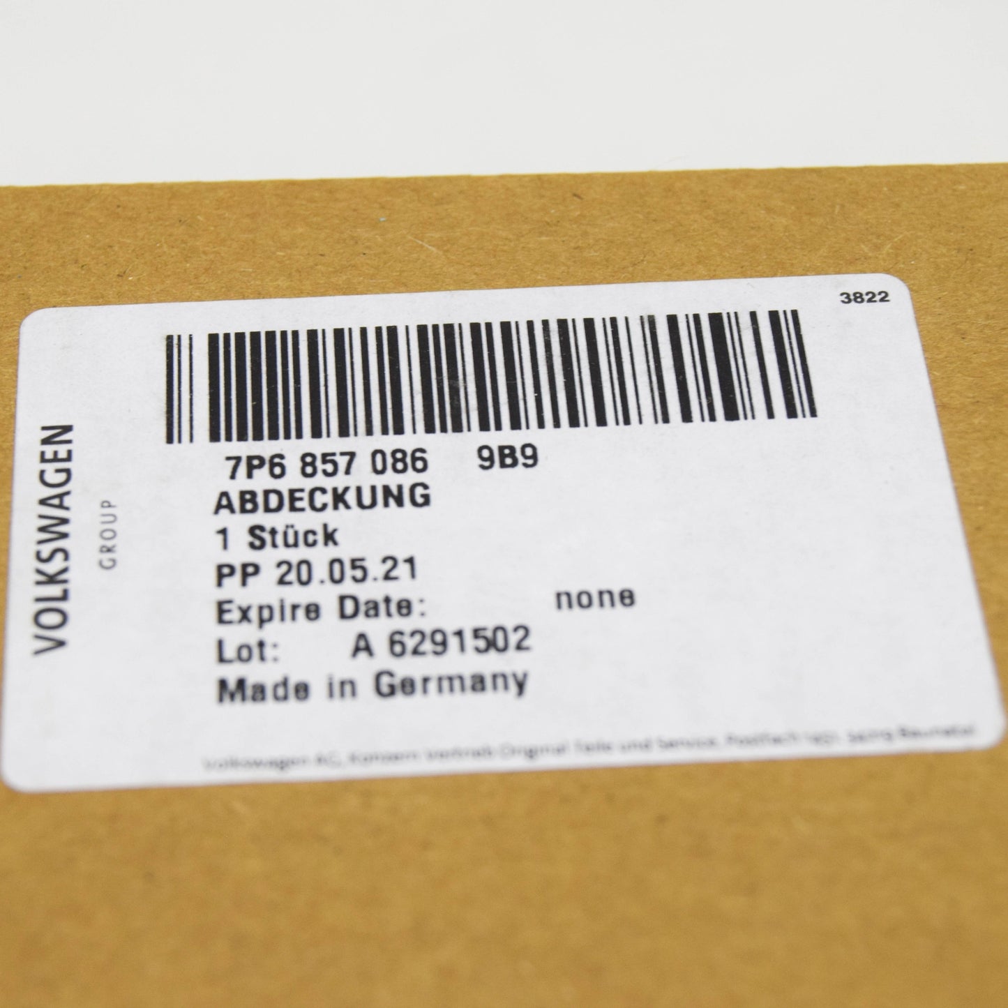 NEW VW TOUAREG 7P MK2 FRONT RIGHT DOOR MIRROR COVER CAP LHD 7P68570869B9