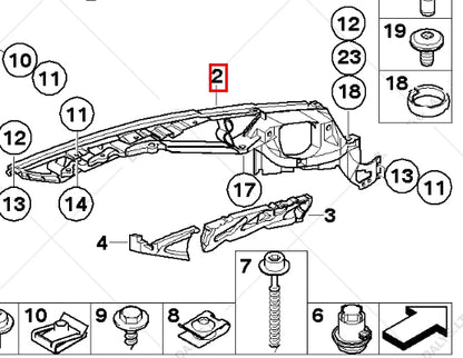NEW BMW X5 E70 FRONT FENDER WING UPPER LEFT BRACKET 51657157989 7157989 ORIGINAL