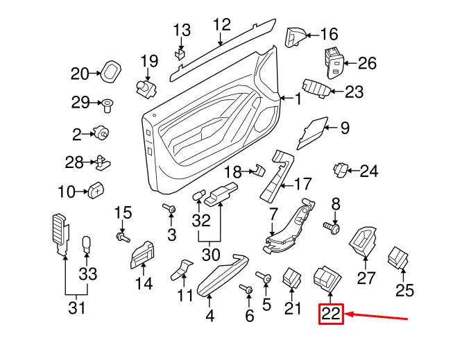 NEW AUDI A5 SPORTBACK 8T FRONT LEFT DOOR WINDOW SWITCH 8K0959851CV10 ORIGINAL