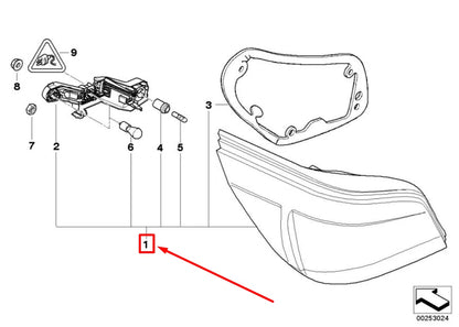 NEW BMW 5 E60 REAR RIGHT TAILLIGHT 7361594 63217361594 ORIGINAL
