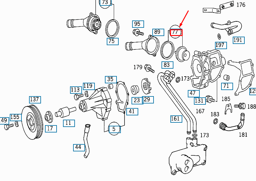 NEW MERCEDES-BENZ E-CLASS W210 THERMOSTAT A6022000015 ORIGINAL
