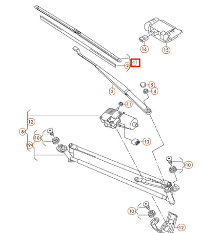 NEW VW SCIROCCO MK3 FRONT WINDSCREEN WIPER BLADES SET LHD 1K8998002 ORIGINAL