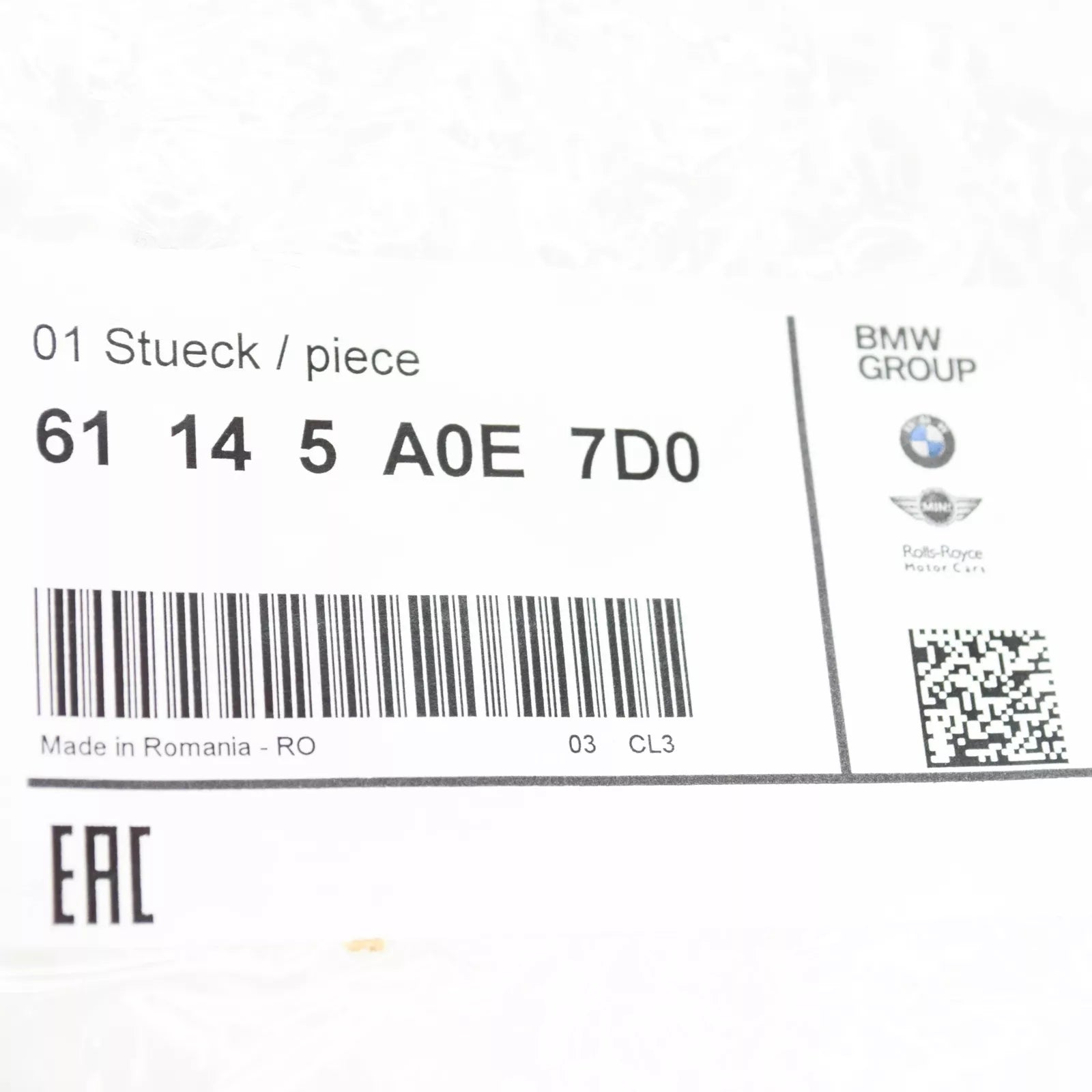 NEW BMW 3 G20 FUSE BOX 61145A0E7D0 5A0E7D0 ORIGINAL