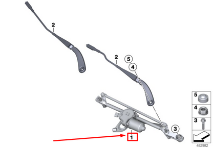 new bmw 4 f36 front windshield wiper mechanism 61617260489 7260489 original