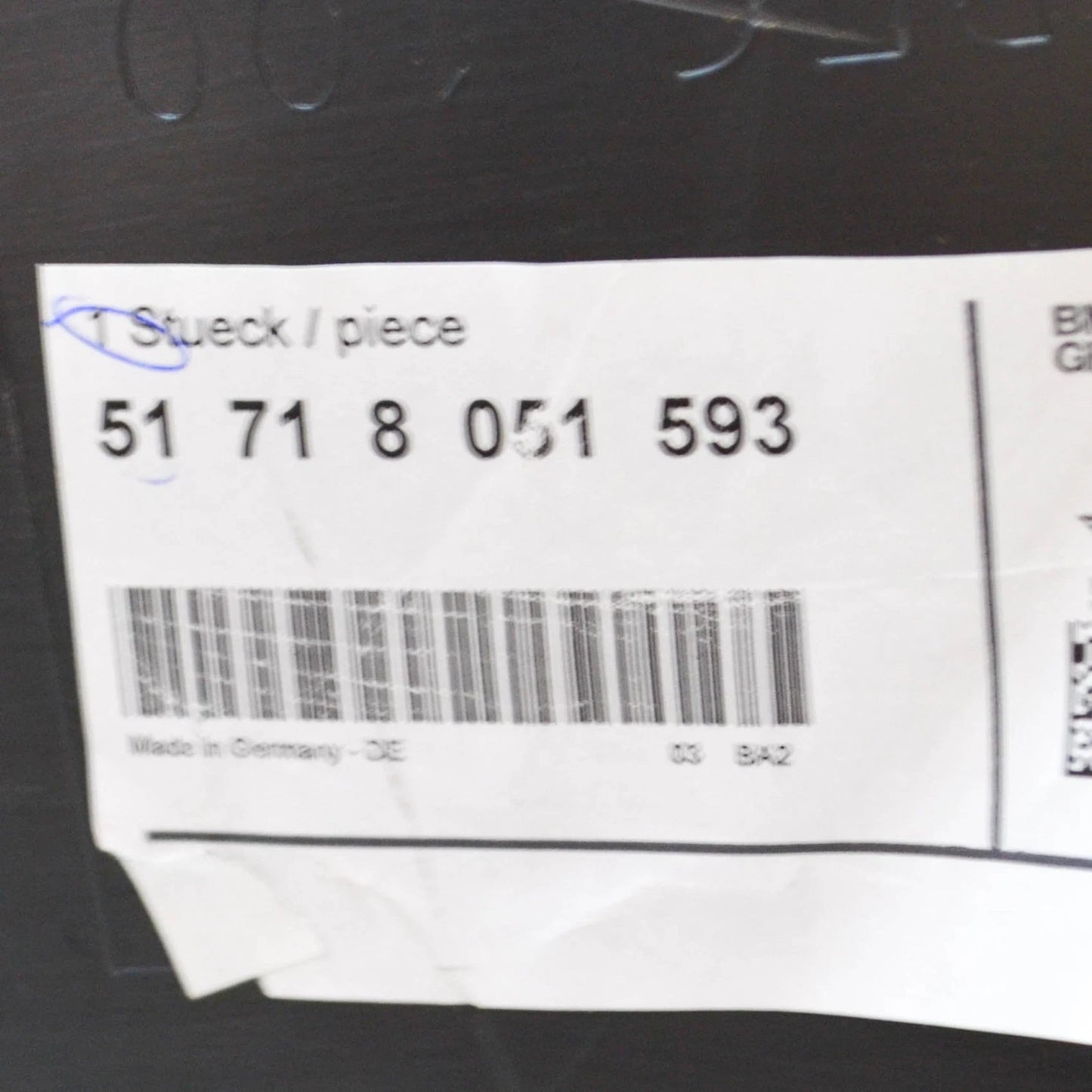 NEW BMW 1 M COUPE E82 REAR LEFT WHEEL HOUSING LINER 51718051593 ORIGINAL