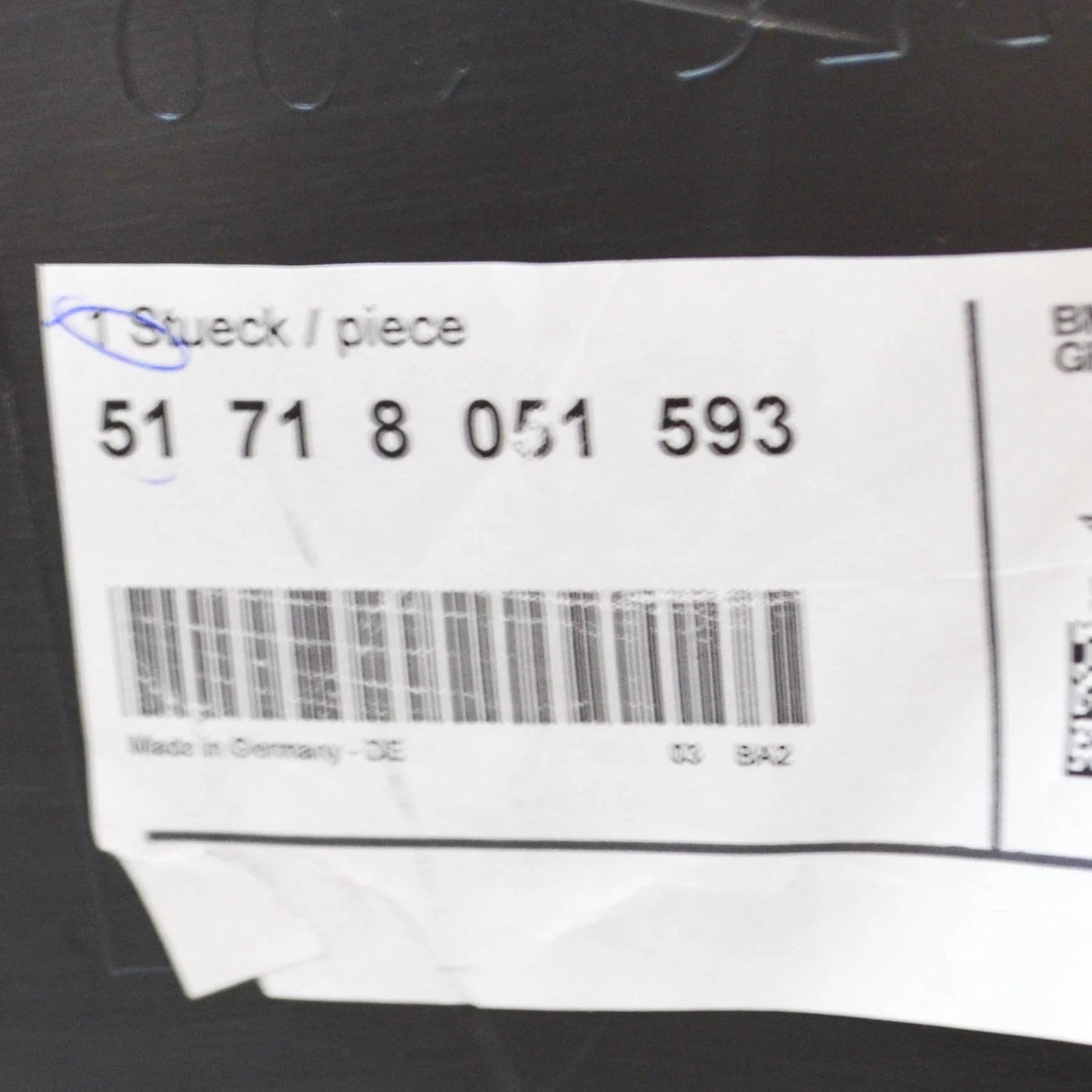 NEW BMW 1 M COUPE E82 REAR LEFT WHEEL HOUSING LINER 51718051593 ORIGINAL