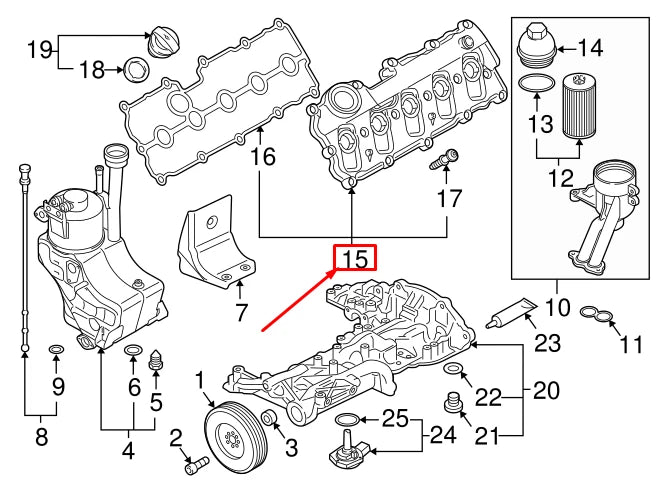 NEW AUDI R8 SPYDER 42 ENGINE RIGHT VALVE COVER 07L103472D ORIGINAL