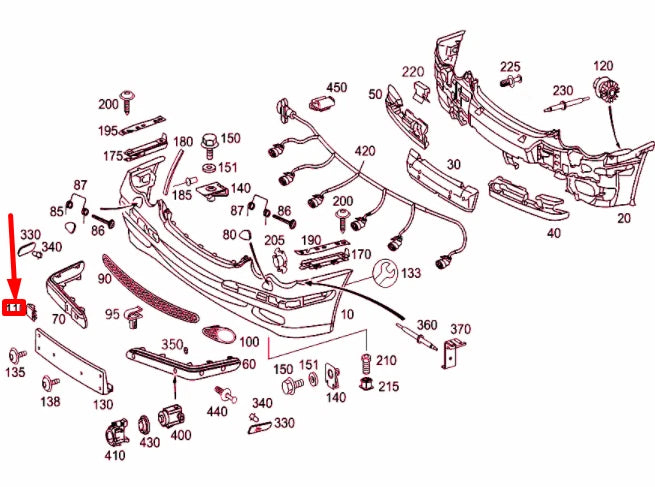 NEW MERCEDES-BENZ C W203 FRONT BUMPER TOW EYE COVER A20388506269744 ORIGINAL