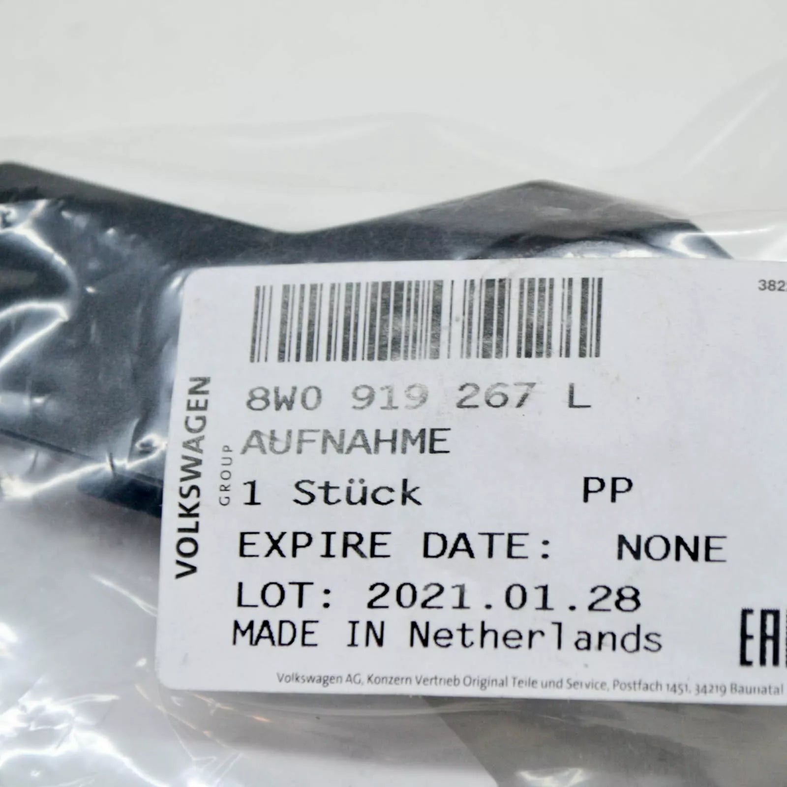 NEW AUDI A4 S4 B9 FRONT BUMPER LEFT OUTER PARKTRONIC HOLDER 8W0919267L ORIGINAL