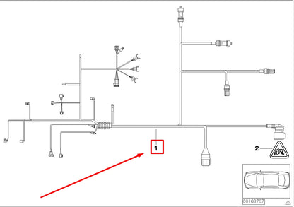 NEW BMW 3 E90 ENGINE GRBX MODULE WIRING HARNESS 12517556381 7556381 ORIGINAL