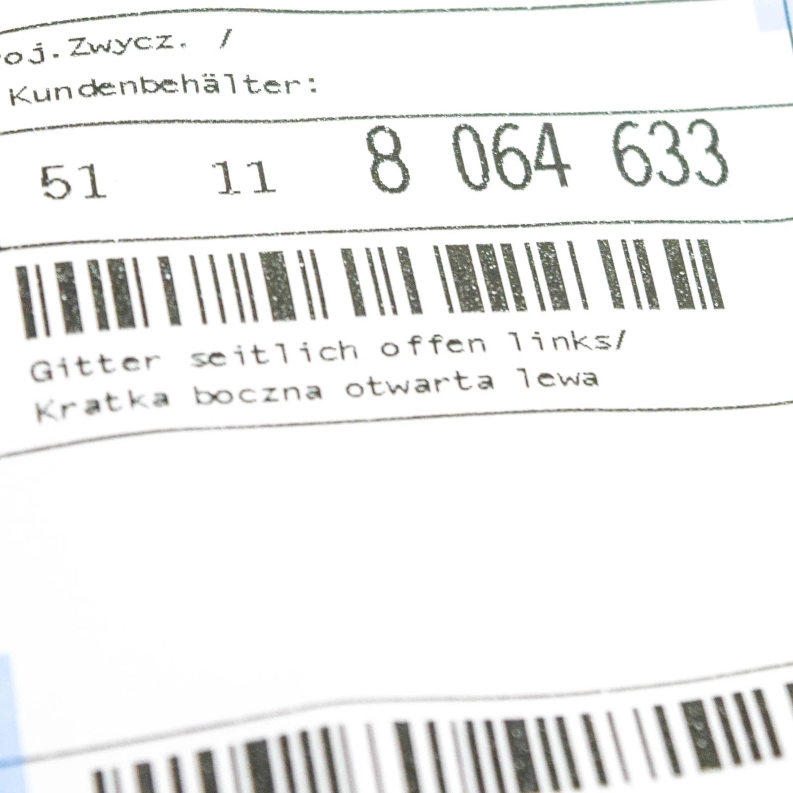 NEW BMW X5 F15 F85 M FRONT LEFT BUMPER GRILLE 51118064633 8064633 ORIGINAL