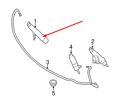 new mercedes-benz r-class w251 right headlight washer nozzle a2518600647