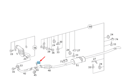 new mercedes-benz vaneo w414 exhaust system spring clip a0009932015 original