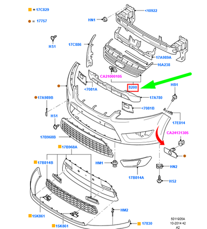 new ford mondeo mk4 front radiator grille 1509301 7s71-8200-ah original