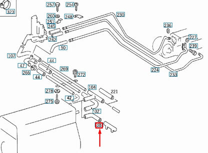 NEW MERCEDES-BENZ S-CLASS W140 HEATER HOSE A1408321288