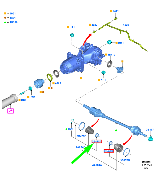 new ford mondeo mk5 rear axle shaft boot clamp 2239825 original