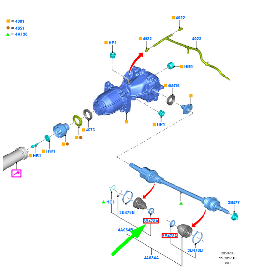new ford mondeo mk5 rear axle shaft boot clamp 2239825 original