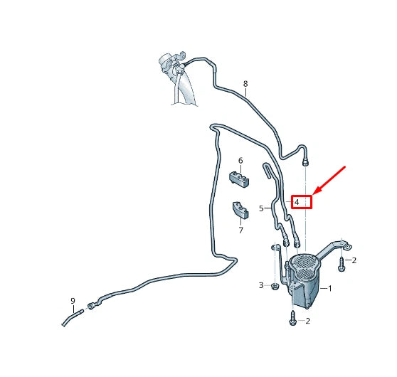 NEW AUDI Q5 FY ACTIVATED CHARCOAL CONTAINER BREATHER LINE 80A201991N