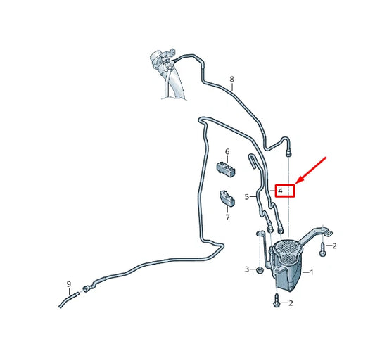 NEW AUDI Q5 FY ACTIVATED CHARCOAL CONTAINER BREATHER LINE 80A201991N