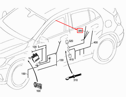 new mercedes-benz b w246 rear door wiring harness a2465401035 original